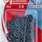 Knoflíky stiskací přišívací MIA plast prům. 13mm (v.5) 12ks/miska/karta
