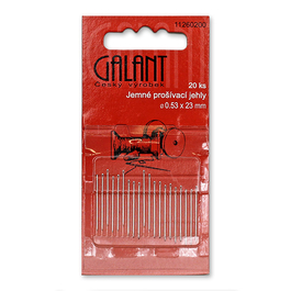 Jehly Galant na quilting jemné prošívací č.0,53 d.23mm 20ks/karta