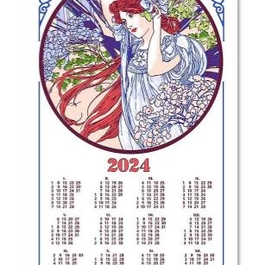 Utěrka Kalendář 2024 100%bavlna 42x70 cm.